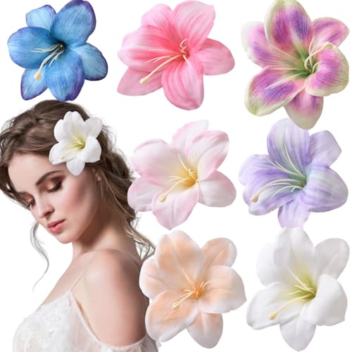 Horquillas de lirio hawaiano accesorios para el cabello de mujer para fiesta