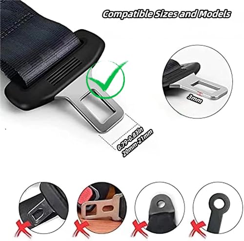 ROJAJIS 2 Pcs Pads Extender Cover for Seat Belt, Buckle Up to Give Your Comfortable and Convenient Universal Car Accessories (4.71 INCH)