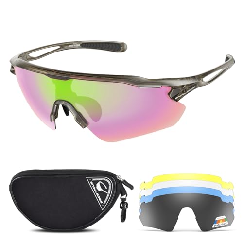 Image of Cycling Glasses, TR90 Unbreakable Frame Polarized Anti-UV400 Sports Sunglasses