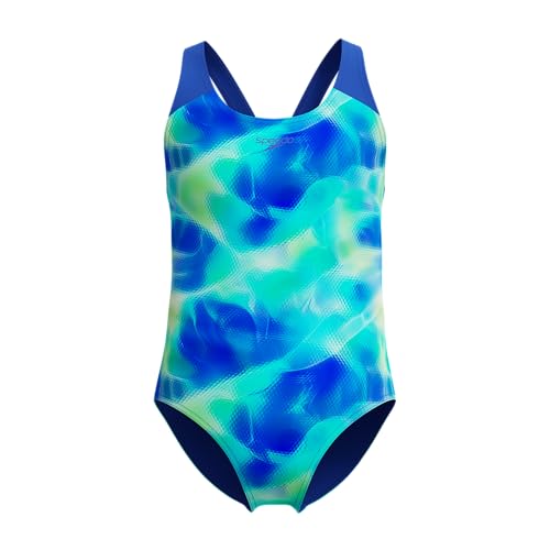 Traje de baño para niñas Speedo Splashback azul maya de natación