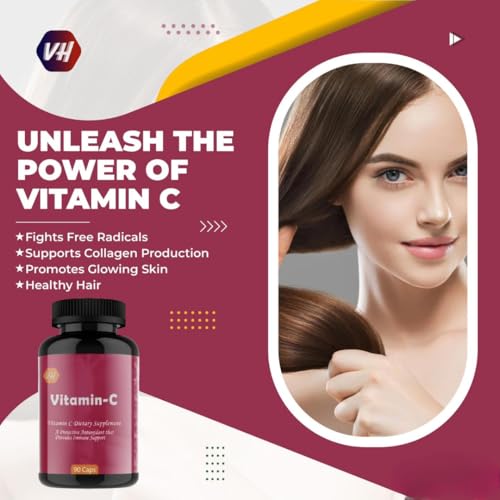 Image of Vitamin C Capsules for Immunity & Antioxidant Support by VitaminHaat (Regular Vitamin C)