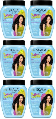 SKALA Mais Cachos for hair type 3ABC - 2 IN 1 Conditioning Treatment Cream &amp; Cream To Comb 70.4oz, BLUE (Pack of 3)