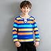 Shirt for Teens Girl Kids 2026 Fashion Striped Henley Shirt Long Sleeve Boys Girls Crewneck Athletic Uniform Cute Bear Print School Tops Orange