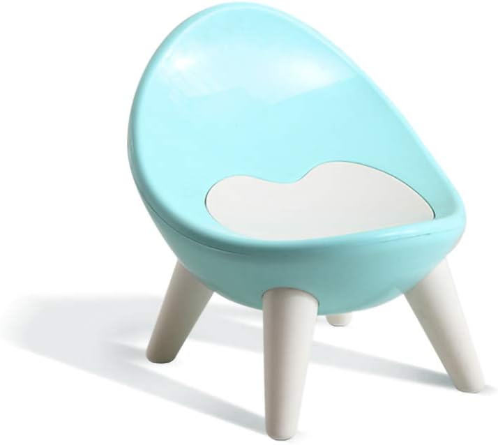 Yjzy Juego de Mesa y Silla para Niños,Adecuado para Niños y Niñas de 1 a 7 años,Mesa de Comedor Redonda de Plástico Pequeños y Silla Cómoda/azul / 1Chair