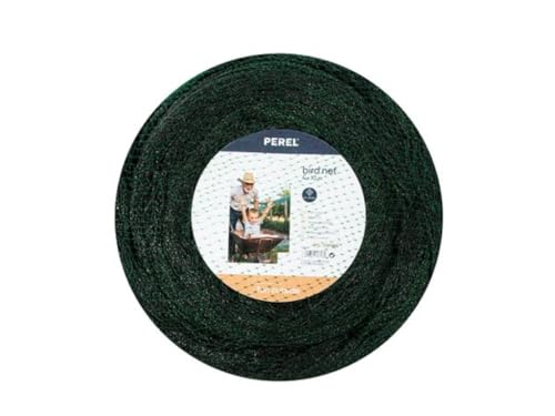 Perel Filet Anti-Oiseaux, Polyester, Maillage 2 cm², 4 x 10 m, Vert