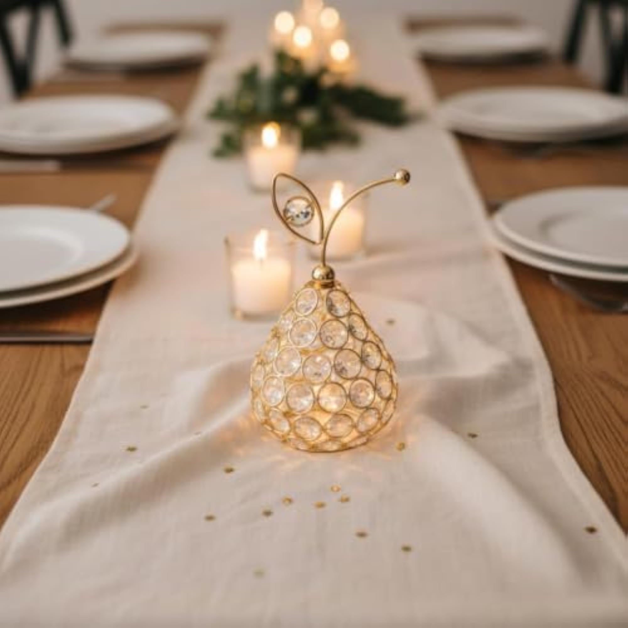 3 Pieces Decorative Crystal Pineapple Ornament Gift Idea