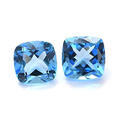 Topaze bleue naturelle 6mm, la pierre coussin pour vos cadeaux faits main