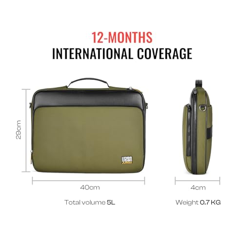 Image of Urban Jungle by Safari, The Cruze, Unisex Messenger Laptop Bag | Fits 16 inch Macbook, Laptop | Lightweight & Durable Satchel with Trolley Sleeve