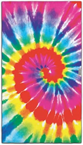 LEUS Beach ECO Towel – 100% Certified Sustainably-Sourced Cotton, Soft, Super Absorbent, Quick Drying – for Beach, Pool, Swimming, and Travel - Tie Dye