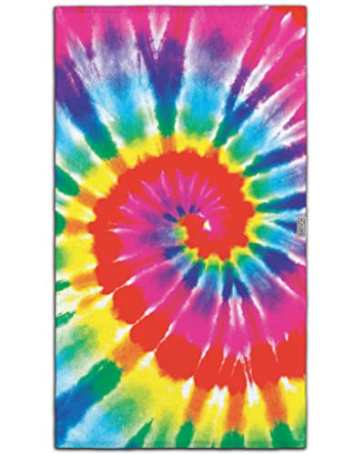 Leus Beach Eco Towel – 100% Certified Sustainably-Sourced Cotton, Soft, Super Absorbent, Quick Drying – For Beach, Pool, Swimming, And Travel - Tie Dye #TOP1