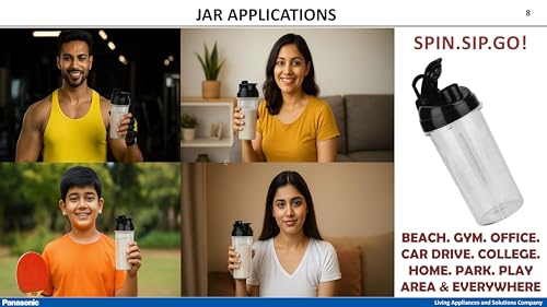 Image of Panasonic Nutriturbo Hand Blender with 5 Jars | Powerful 600W Max Locked Motor | Juicing, Blending & Grinding | Copper Motor & Safety Lock | Multipurpose Kitchen Appliance