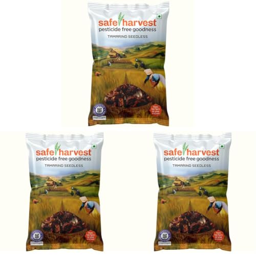 Image of Safe Harvest Pesticide-Free Seedless Tamarind | Seedless Emli | Soft & Delicious - 500grams (Pack of 3)