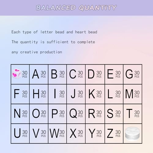 Image of Amaney 810pcs Colorful Letter Beads 6x6mm Cube Acrylic Alphabet Beads and Cristal Line for Jewelry Making Bracelets Necklaces Key Chains