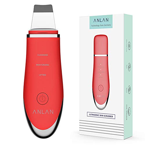 ANLAN Limpiador Facial Ultrasónico, Instrumento Facial Multifuncional con Función Iónica EMS Microcorriente para Cuidado Facial,Exfoliación Facial y Limpieza Facial