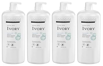 Ivory Gentle Moisturizing Body Wash for Dry, Sensitive Skin, Fragrance-free, 40 oz Pack of 4