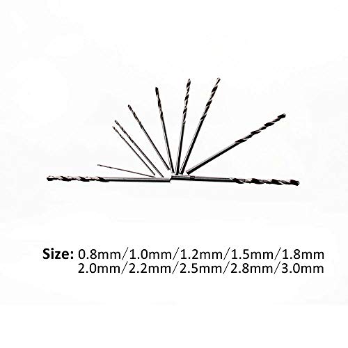 Precision Pin Vise Hand Drill Set,10 Pieces Pin Vice Drill Mini Micro Aluminum Hand Drill with Drill Bits for Nuts Jewelry Plastic Carving Woodworking - Image 4