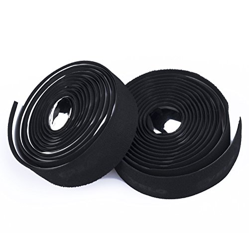 Topnaca Vex Gel Supersuede Bike Bicycle Handle Bar Tape Wraps with Bar Plugs