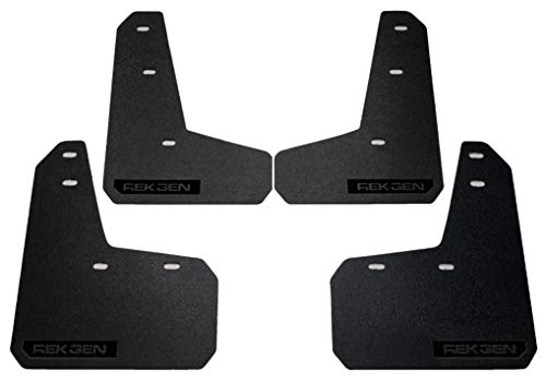 REK GEN Rally Mud Flaps Compatible w/Ford Focus 11+ (Black Logo)