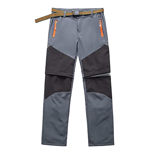 Daysskk Wanderhose Kinder Mädchen Zip Off Trekkinghose Schnelltrocknend Outdoorhose Wasserdicht Funktionshose Sommer Rosa 110