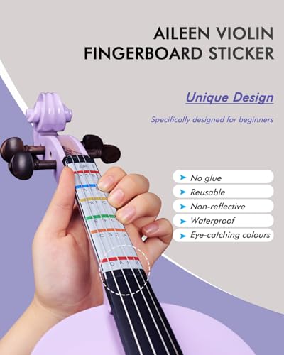 image for Aileen Music Aileen Violin 4/4 Full Size for Adults Beginners, Purple 