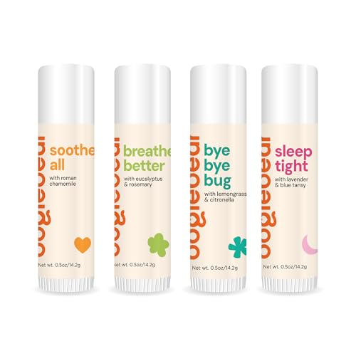 Image of oogiebear Organic Baby Balm 4-Pack – Nose-to-Toe, Breathing Rub, Bug Away & Sleep Balm – Natural & Organic Soothing Care for Babies & Toddlers