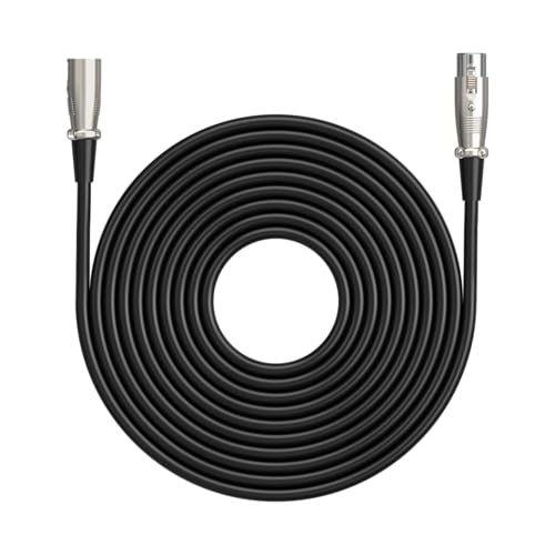 Image of Audio Array A3-XLR 3-Pin Male to Female XLR Cable | 16 Amp High Current | Professional Audio Plug Silver Plated Contacts | Zinc Diecast Metal Body | Latch Lock Compatible with Mic, Mixer & PA Systems