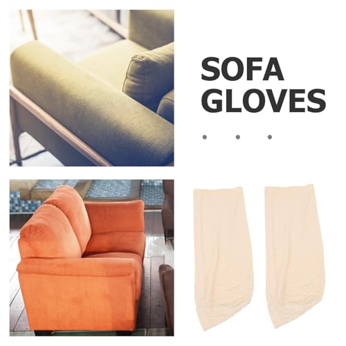 Funda para Reposabrazos de Sofá con Elegante Acabado Texturizado Color Beige 4