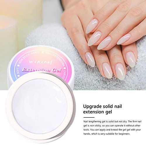 Cola Gel Sólida - Extensão de unhas DIY Gel de pontas de unhas sólidas | Gel de cola de construtor d