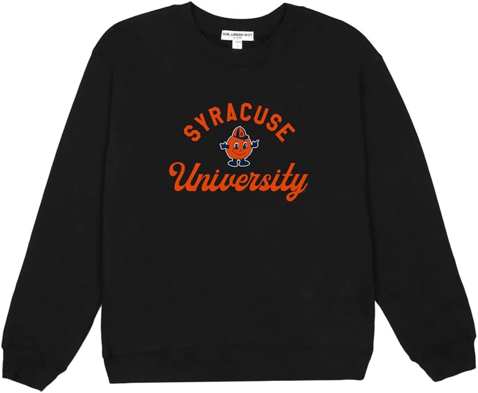 Suburban Riot Syracuse University Official-Classic Script Willow Women's Long Sleeve Fleece Sweatshirt