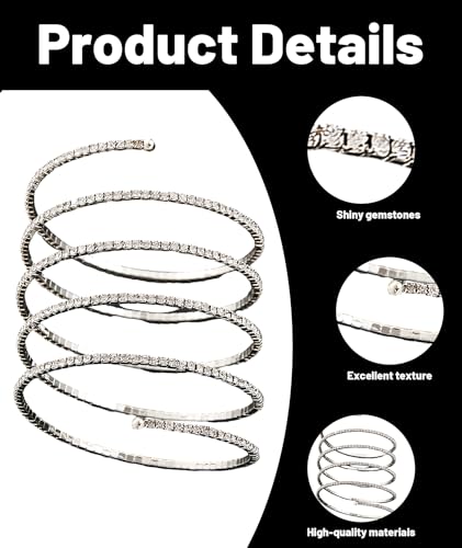 Image of Arm Cuff Jewellery for Women, Elegant Silver Cuff Bracelet, Stylish Hand Band for Casual Wear, Parties and Weddings