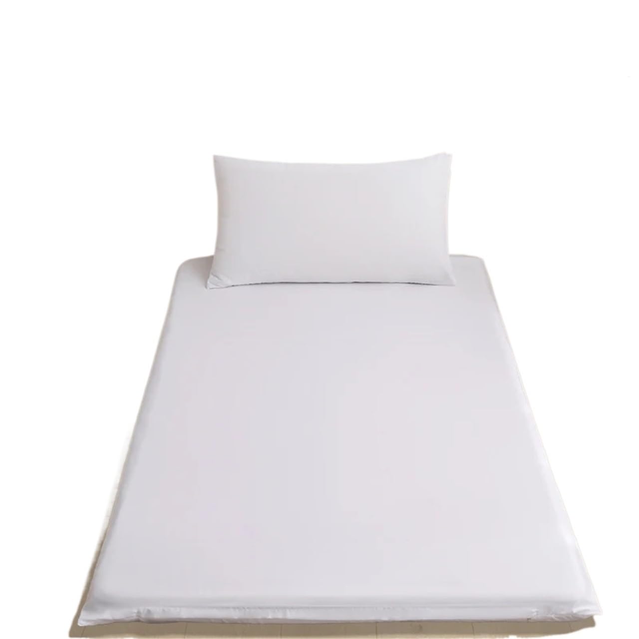 ZIHDKE 1pcs Fully Enclosed With Zipper Mattress Protector Cover Singlebed Sheet Protection Pad for Tatami(White,150x200cm)