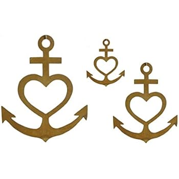 Unbekannt 3tlg Edelrost Anker Mit Herz Kreuz Zum Aufhangen Mobile Gartendekoration Amazon De Garten