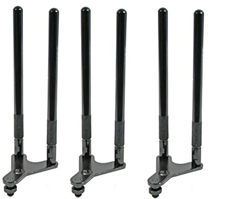 Snag Bars Ears Bite Alarm Pesca alla Carpa Lega di Alluminio Nera Snag Bar Orecchie Canna da Pesca Antivento Connettore per Bite Alarm