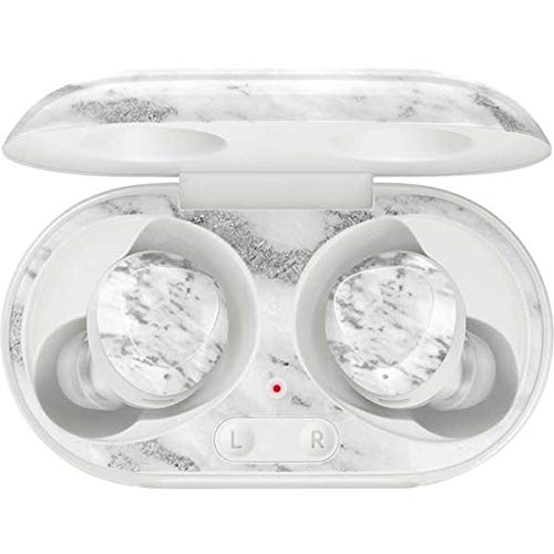 Skinit Decal Audio Skin Compatible with Samsung Galaxy Buds+ - Officially Licensed Originally Designed Silver Marble Design