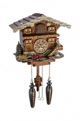 Reloj cucú de cuarzo Trenkle para decorar salones rústicos con música de chalet suizo 2