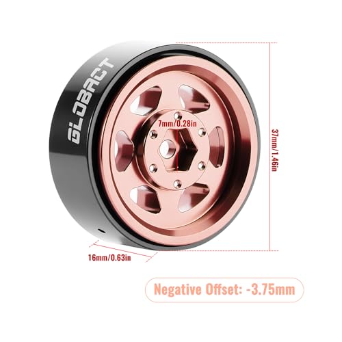 Roues Beadlock GLOBACT miniatures pour customiser votre crawler RC en intérieur et extérieur - 6