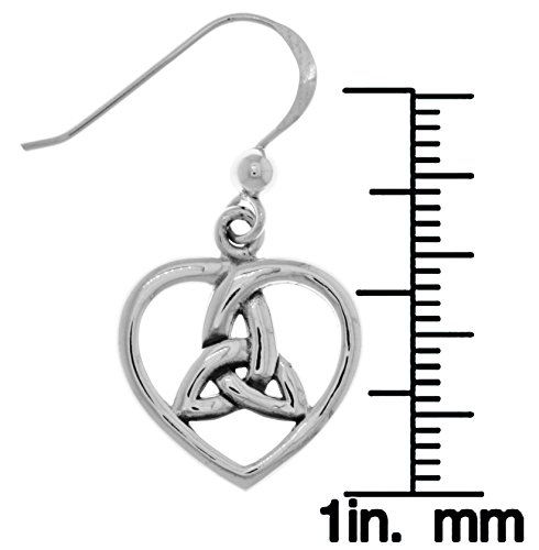 Jewelry Trends Celtic Trinity Knot Heart Sterling Silver Dangle Earrings #TOP1