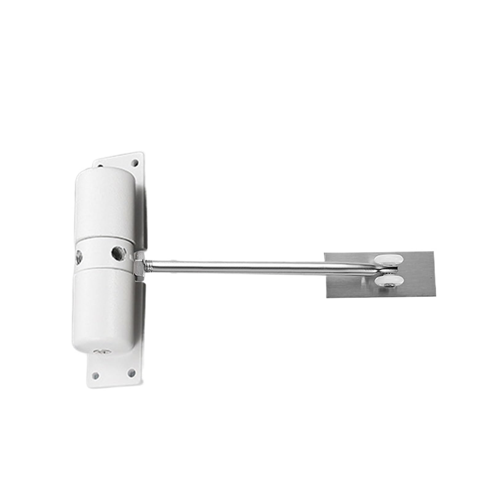 Spring Closer Aluminum Alloy Metal Door Closer(White)