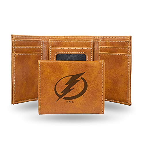 Rico Industries Laser Engraved Trifold Wallet, Tampa Bay Lightning