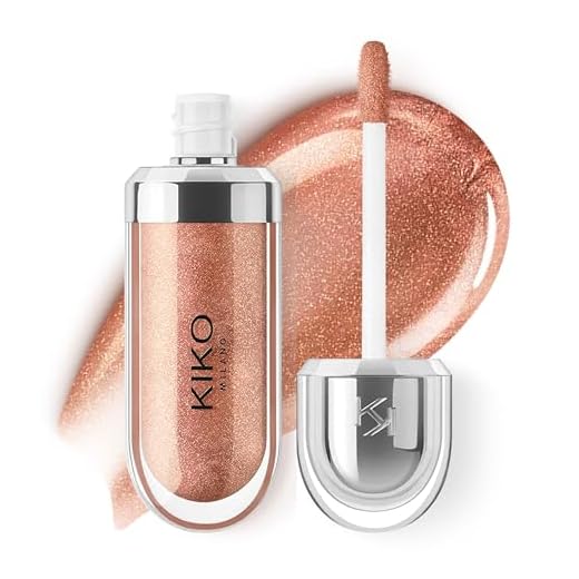 KIKO MILANO, 3D Hydra Lipgloss, Gloss Hidratante Para Os Lábios, Com Efeito 3D, Fórmula Com Extrato de Bidens, Cor 18 Golden Sparkle