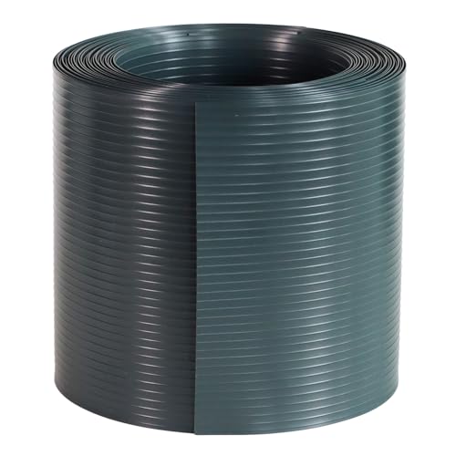 iFence Hart PVC Sichtschutzstreifen für Doppelstabmatten, 19cm x 252,5cm (5pcs, Anthrazit)