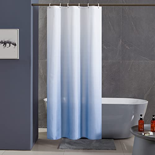 Rideau de douche polyester imperméable petit rideau de bain bleu - 2