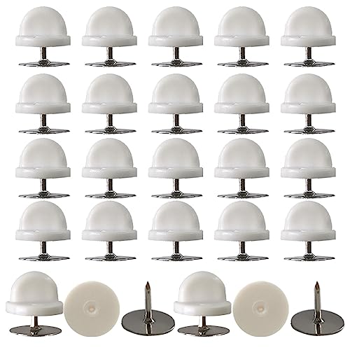 Hocansen 200 Pieces/100 Pairs Rubber Pin Backs PVC Pin Backing Clasp with Metal Blank Pins for Lapel Pins Brooches Ties Hats Badges(White)