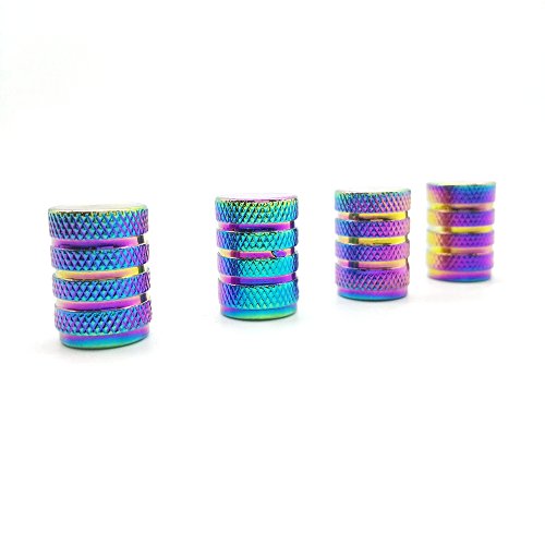 Heinmo 4 Pcs Car Motor Bike Neo Chrome Wheel Tire Air Stem Valve Cap Dust Cover BMX dust Cap - Thumbnail 4