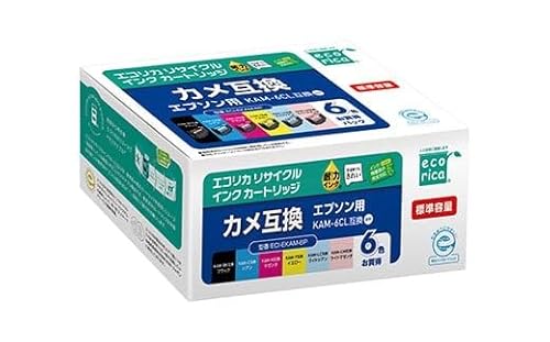 エコリカ[エプソン用]KAM-6CL互換リサイクルインク(型番:ECI-EKAM-6P)