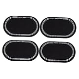 MUSISALY 4 piezas Protector de Parche para Bombo Doble Pedal Unidades Negras Autoadhesivas Prolonga Vida Útil y Estabilidad para Batería Acústica