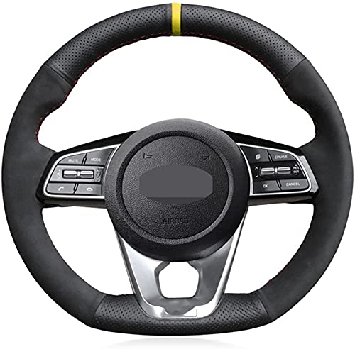 Voiture Caches De Volant Pour Kia K5 Optima 2019 CEE d Ceed GT 2019, Couvre Volant En Cuir Microfibre Respirant Et AntidéRapant IntéRieur Accessoires Cover