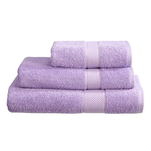 Linens Limited - Hand Towel for Bathroom and for Kitchen, Great as Face Towel, Guest Towel, and More, Turkish Cotton, Soft and Luxurious, Super Absorbent, Machine Washable (Lilac)