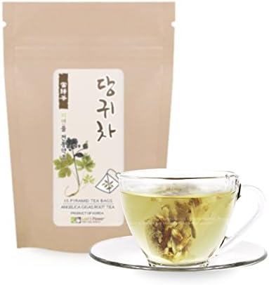 [Pyramid Tea bags] Korean Herbal Tea / 100% Natural Angelica Root Tea 15 Triangle Tea bags/삼각티백 당귀차/當歸