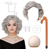 LYPPUL Juego de disfraz de mujer vieja (8 unidades, día